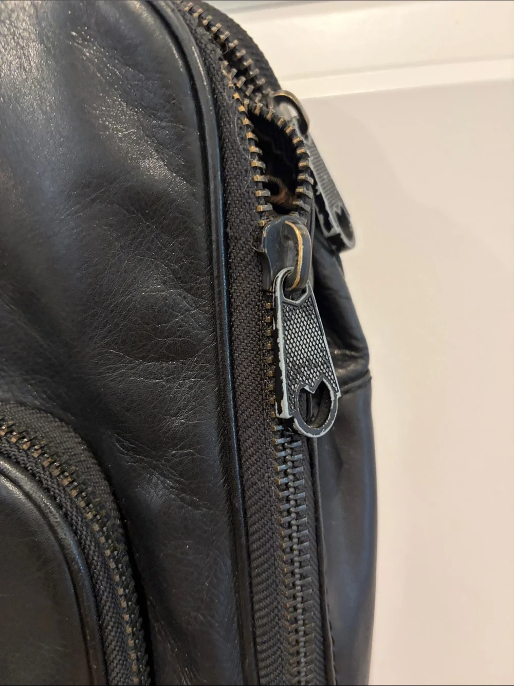 Ben Minkoff Black Leather Briefcase with Removable Shoulder Strap